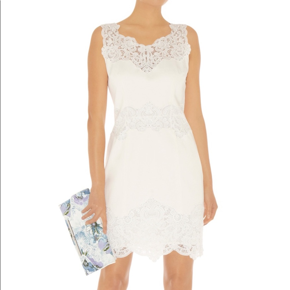 Karen Millen white cotton & lace dress